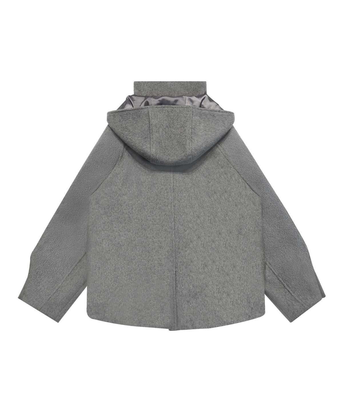 미레코(MIRECO) HOODED DOUBLE HALF COAT GREY