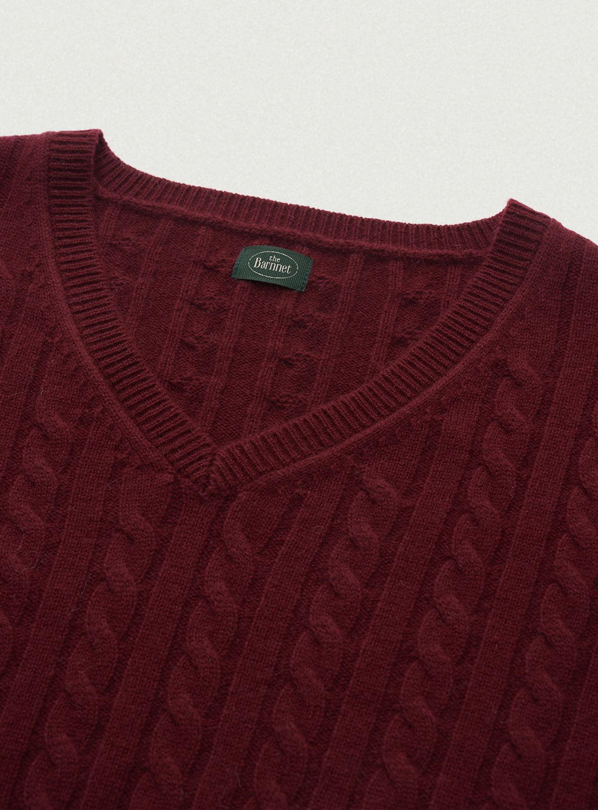 더바넷(THEBARNNET) Soft Cashmere V-neck Knit_Burgundy