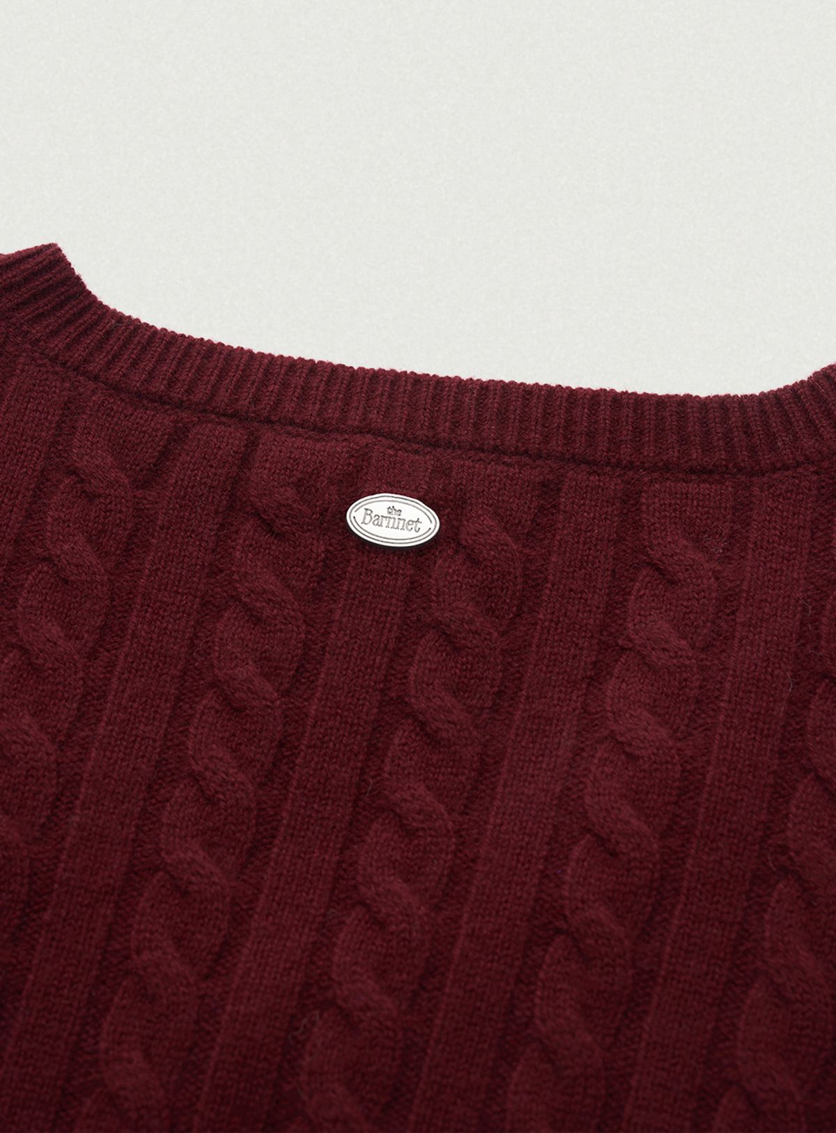 더바넷(THEBARNNET) Soft Cashmere V-neck Knit_Burgundy
