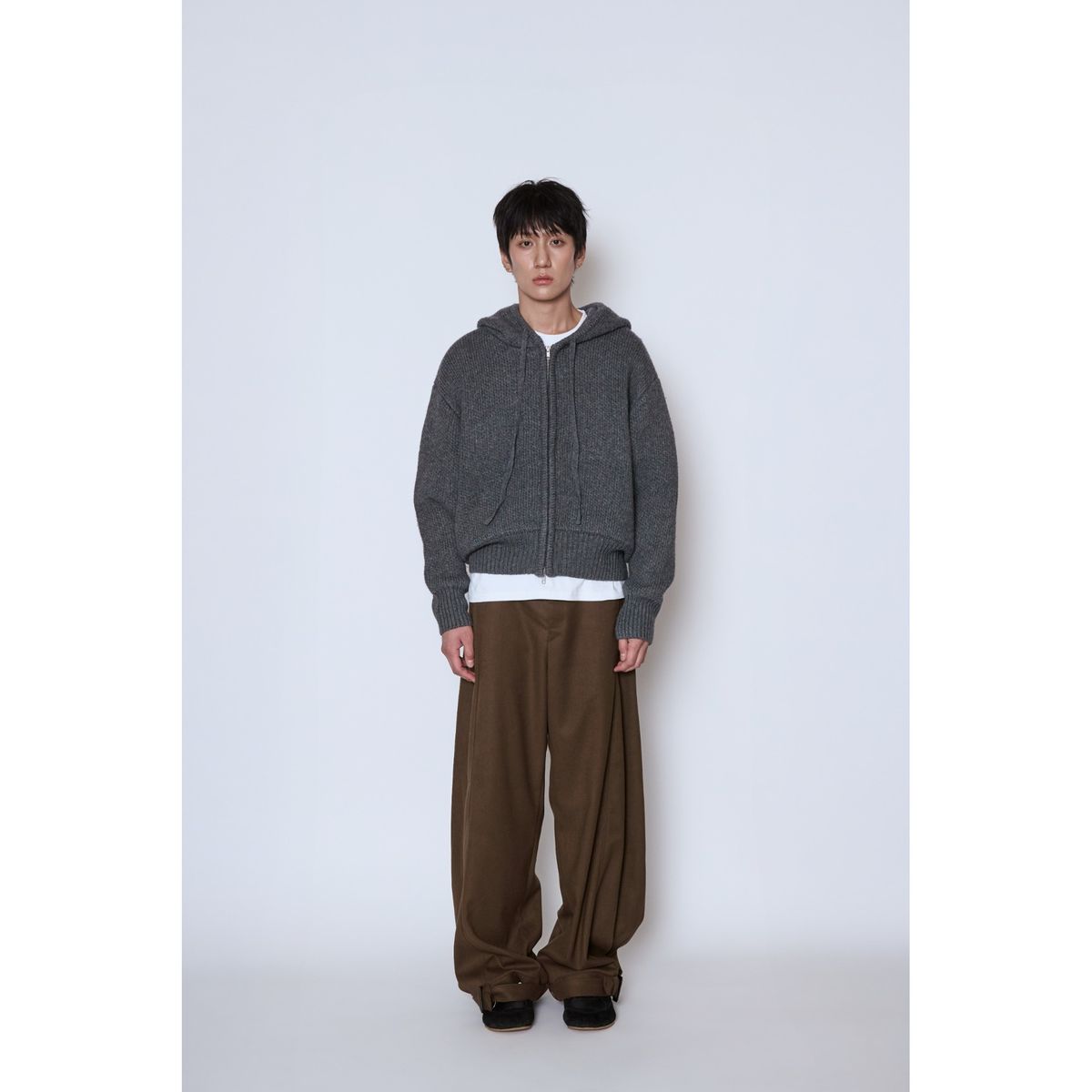 노이네타(NOITNETTA) 울 니트후드 집업
