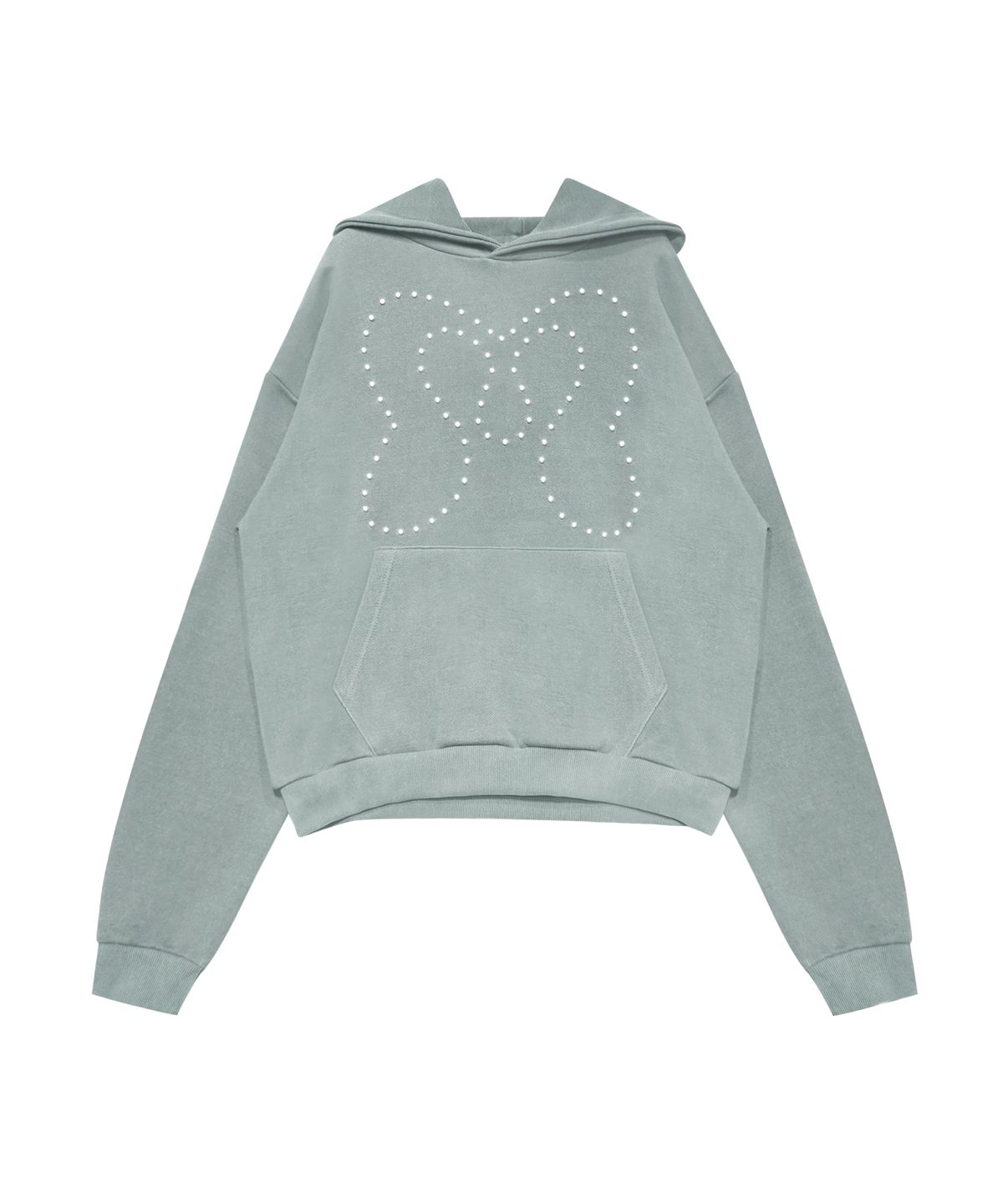 미레코(MIRECO) SYMBOL STUD PIGMENT HOODIE MINT
