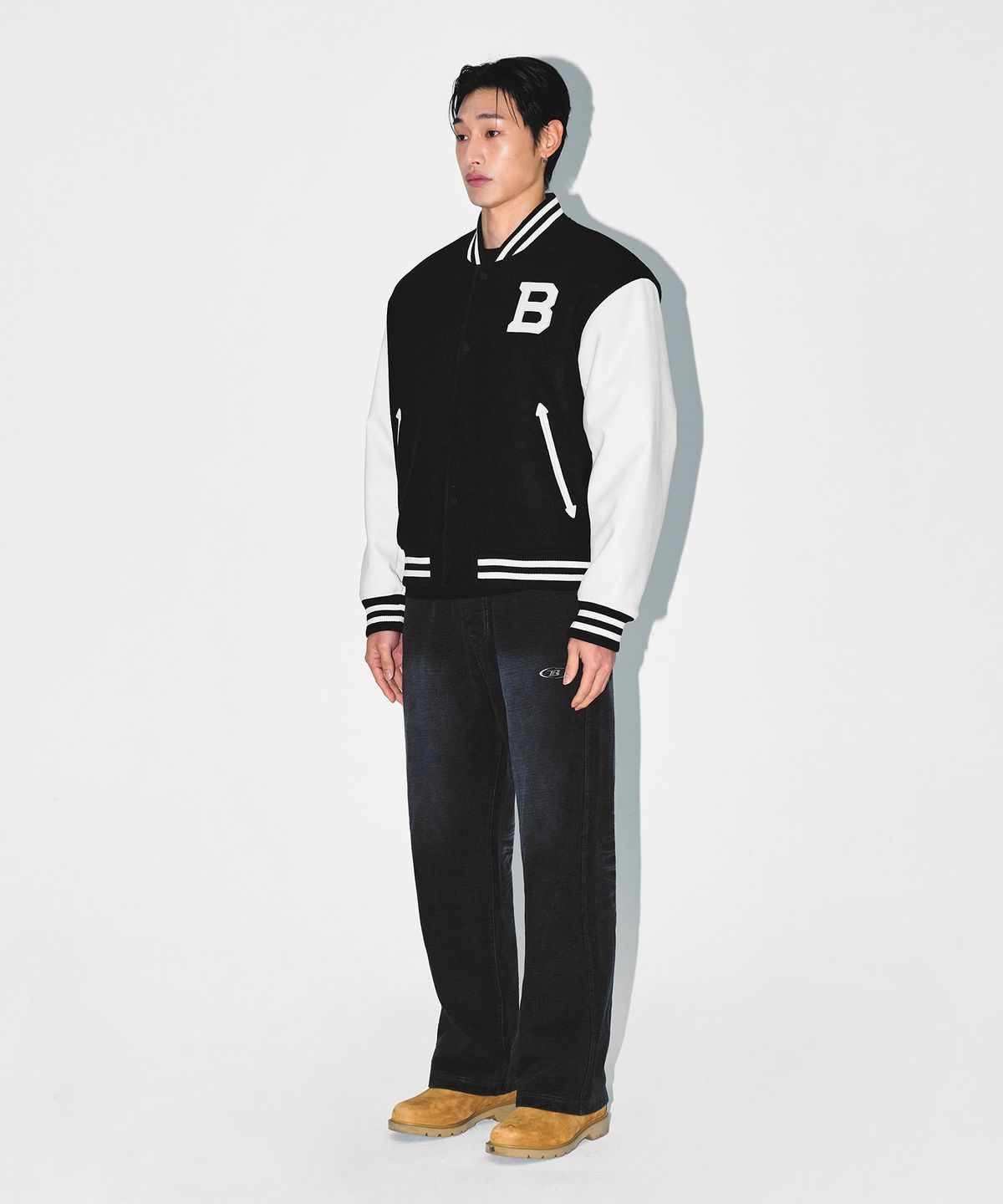 본투윈(BORN TO WIN) ATHLETIC VARSITY QUILTED JACKET [BLACK]