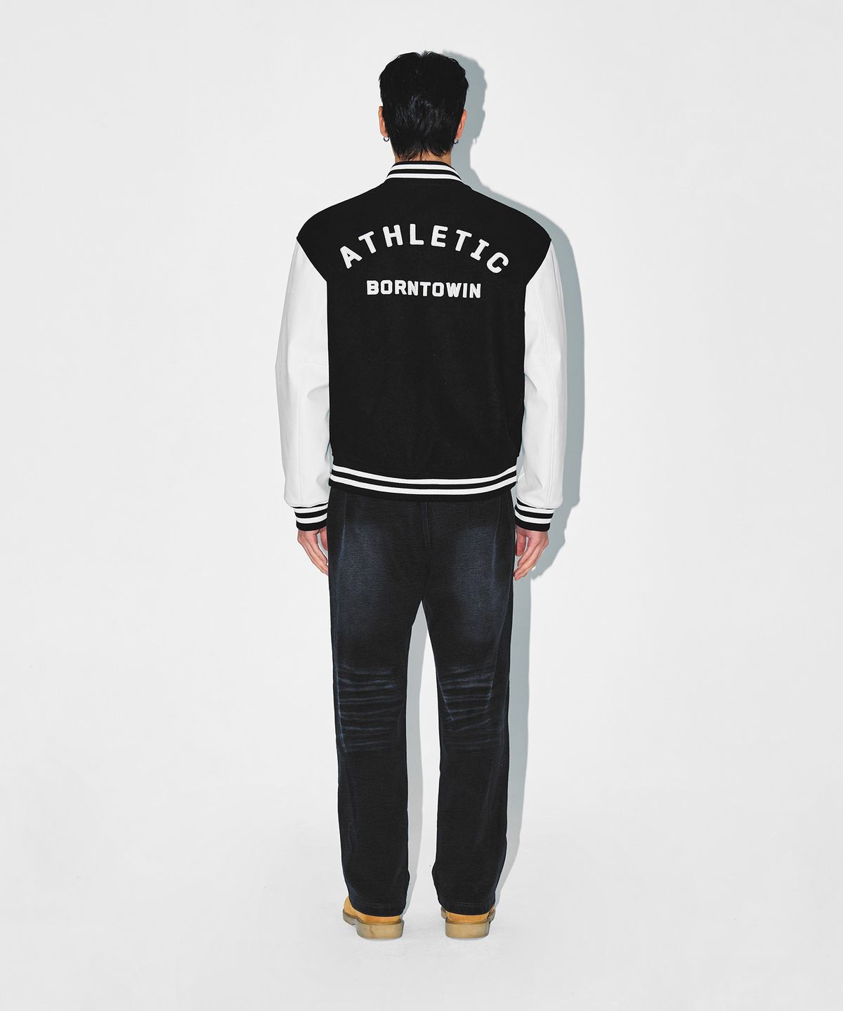 본투윈(BORN TO WIN) ATHLETIC VARSITY QUILTED JACKET [BLACK]