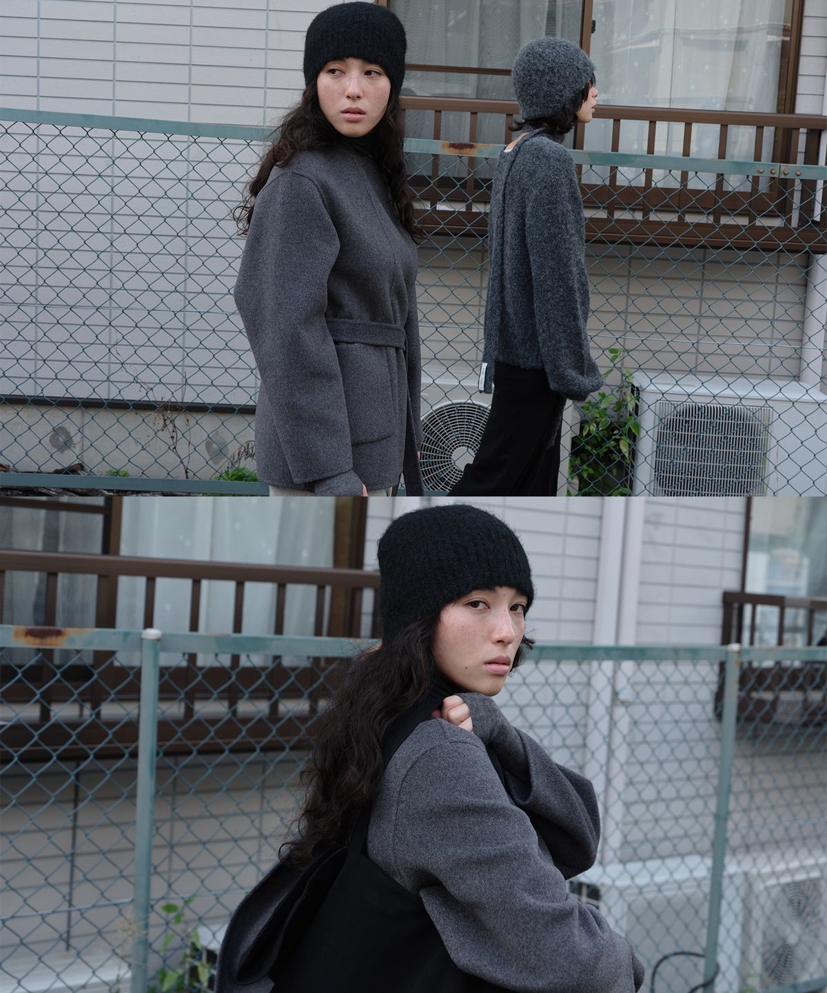 로우타이드(LOW TIDE) FLUFFY KNIT BEANIE [BLACK]