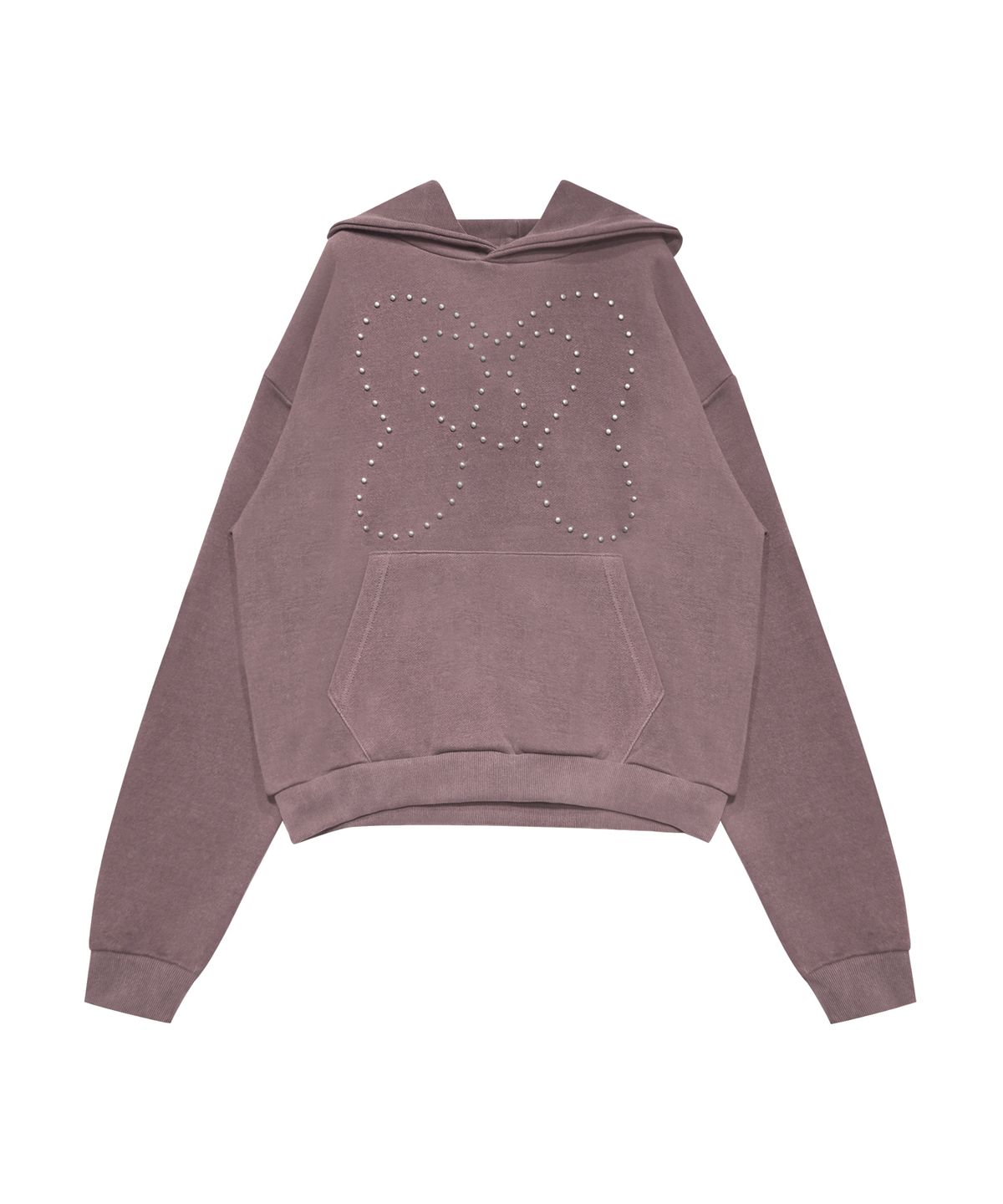 미레코(MIRECO) SYMBOL STUD PIGMENT HOODIE PINK