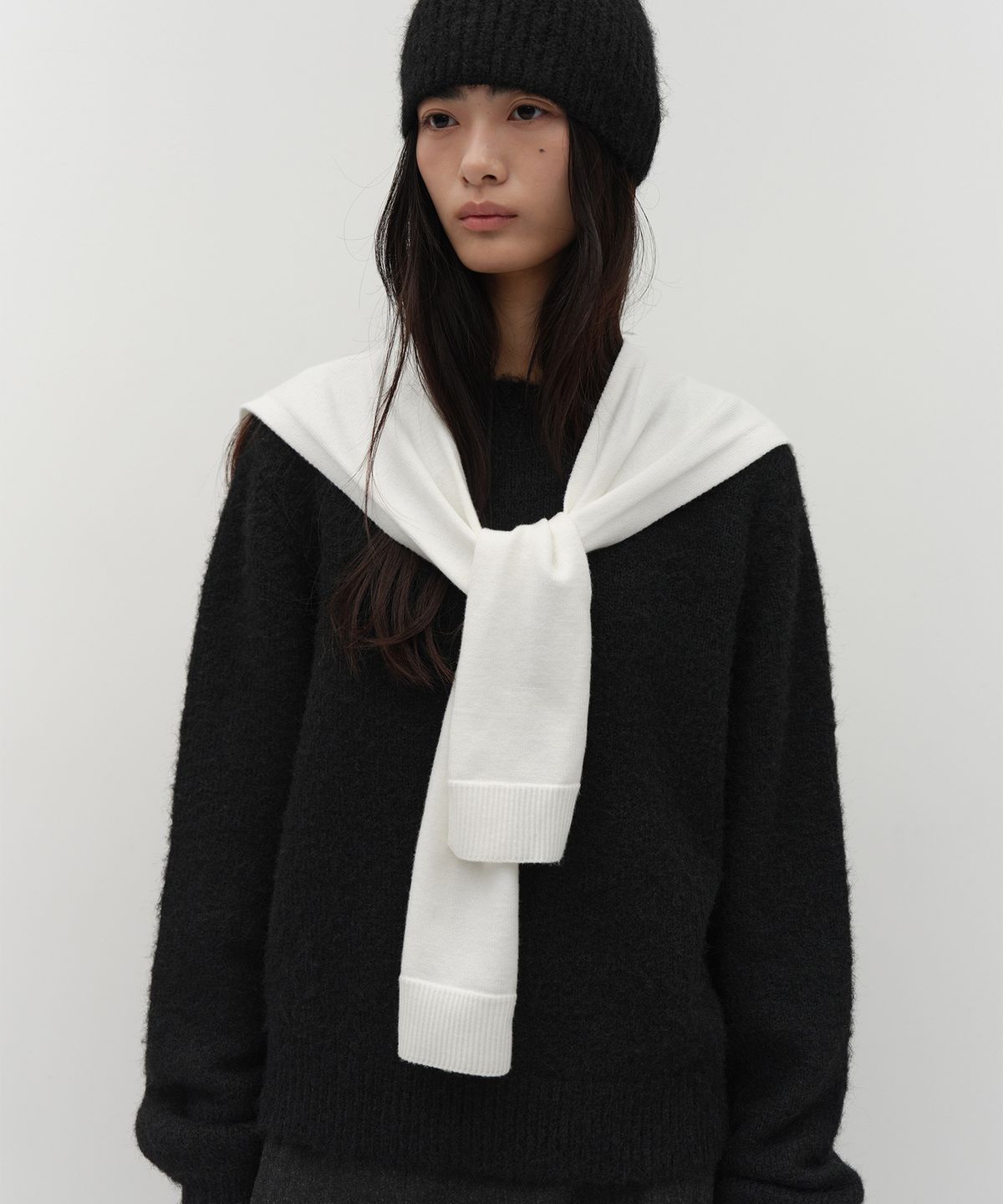 로우타이드(LOW TIDE) KNIT SHAWL [IVORY]