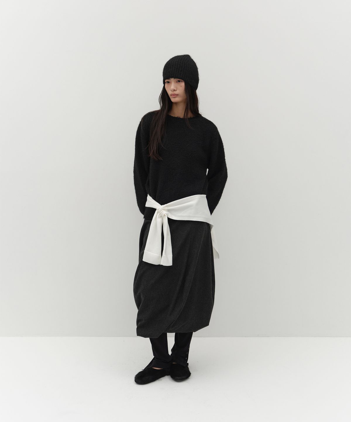로우타이드(LOW TIDE) KNIT SHAWL [IVORY]