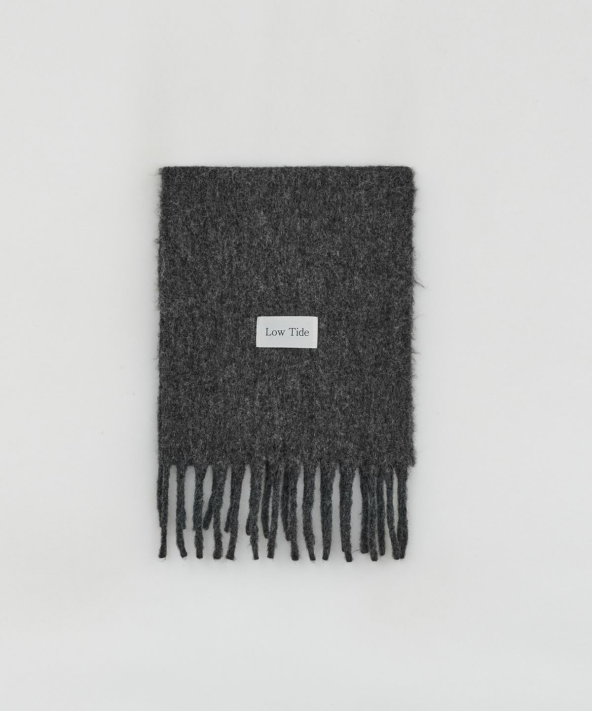 로우타이드(LOW TIDE) LOWTIDE BIG LABEL MUFFLER [CHARCOAL]