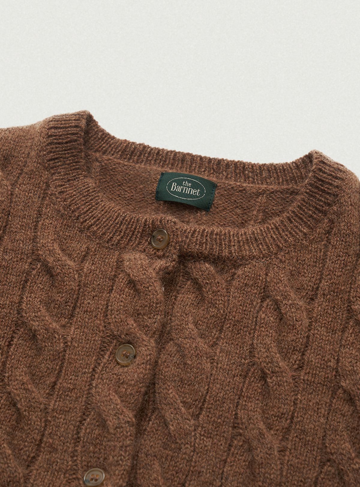 더바넷(THEBARNNET) Eden Cable Cardigan_Brown