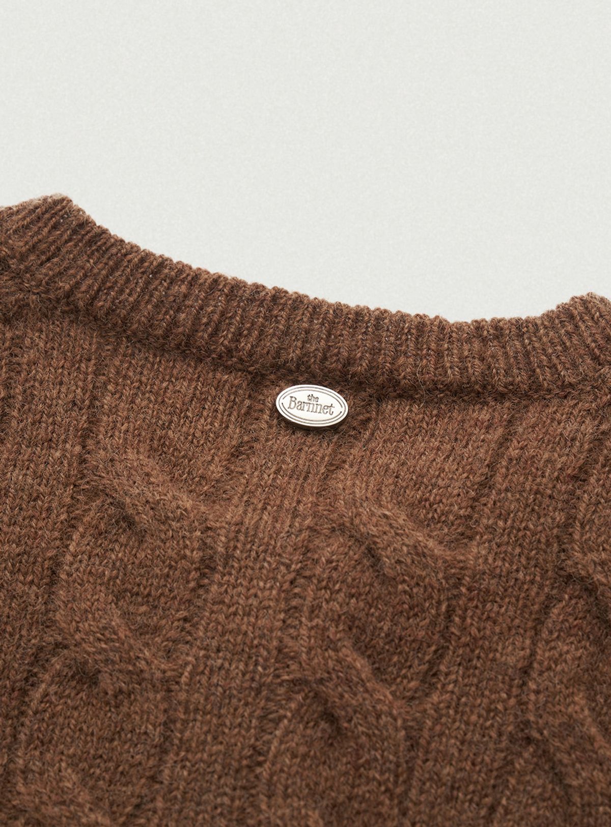 더바넷(THEBARNNET) Eden Cable Cardigan_Brown