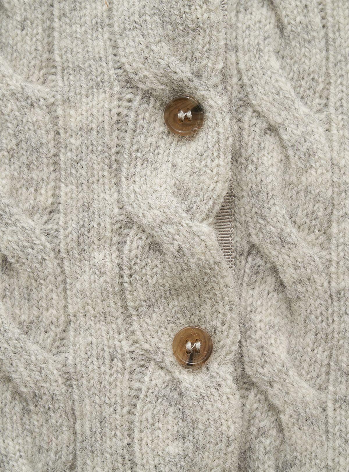 더바넷(THEBARNNET) Eden Cable Cardigan_Melange Grey