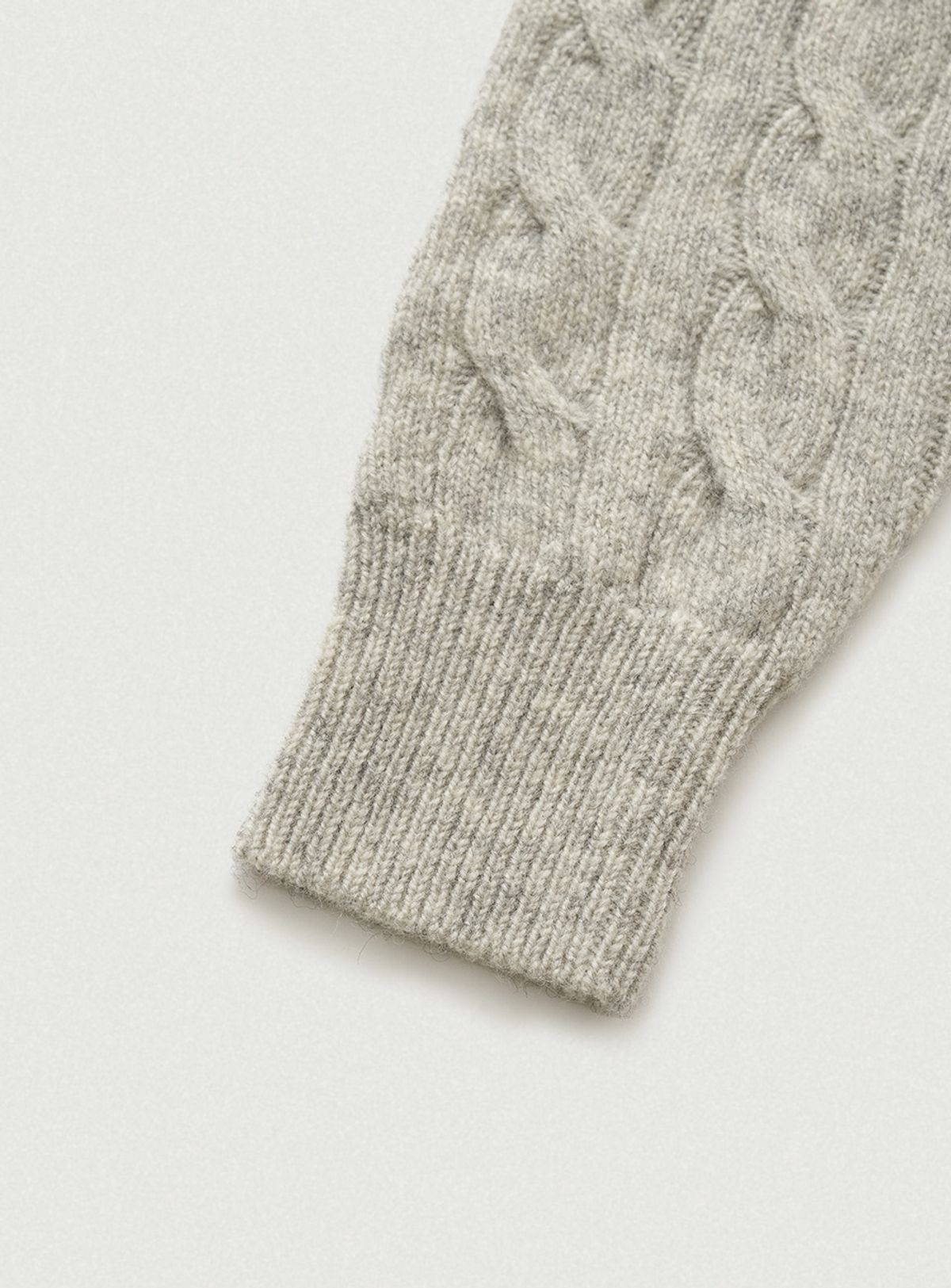 더바넷(THEBARNNET) Eden Cable Cardigan_Melange Grey