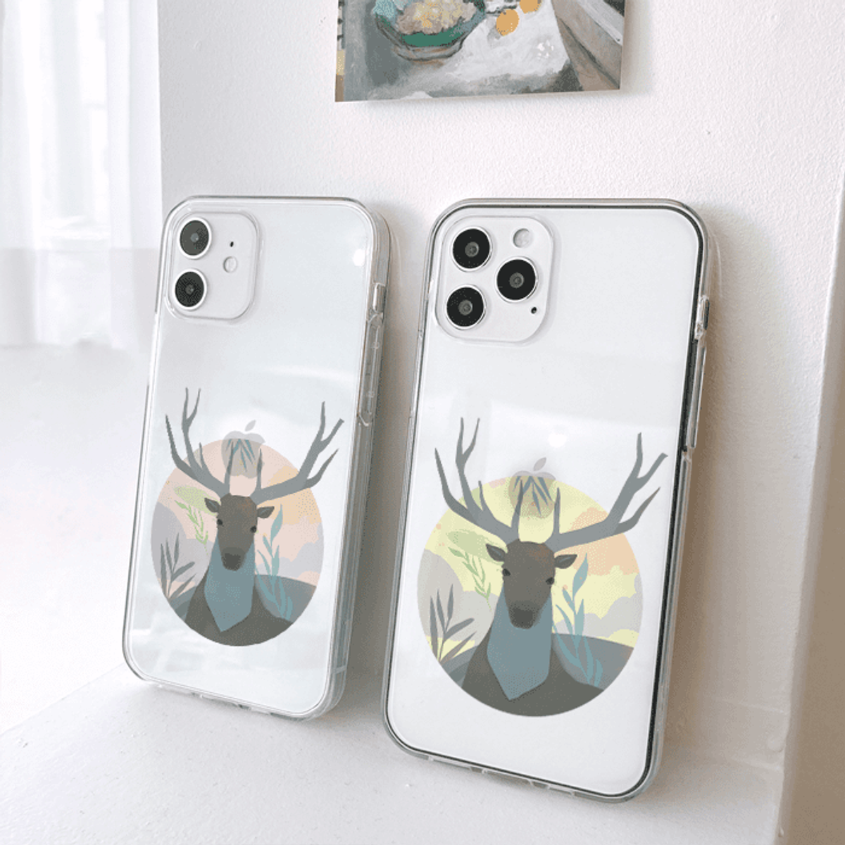 아칸(AKAN) 눌눌 Reindeer 투명 젤리케이스(전기종)