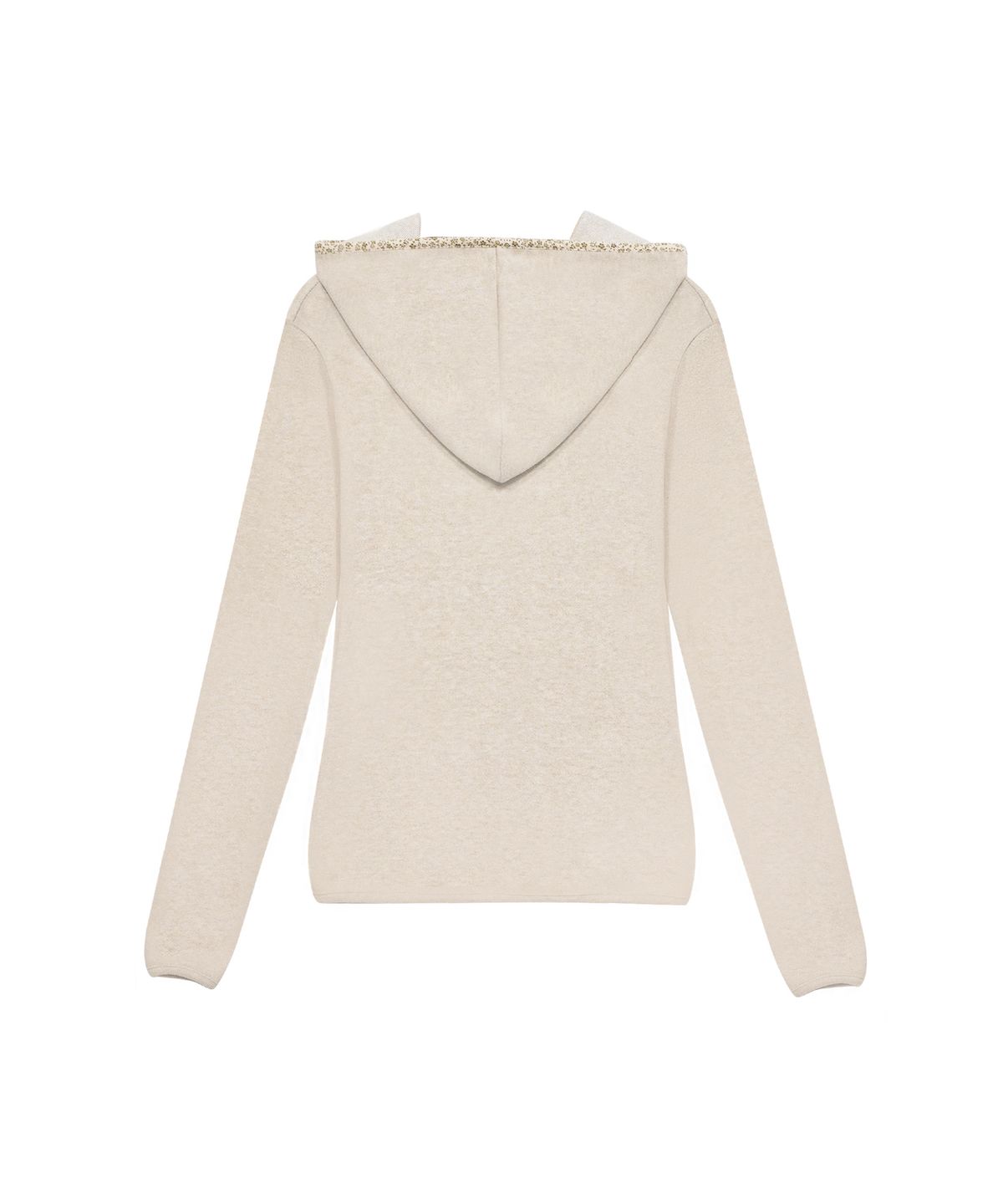 미레코(MIRECO) FLOWER PATCH HOODIE LONG SLEEVE BEIGE