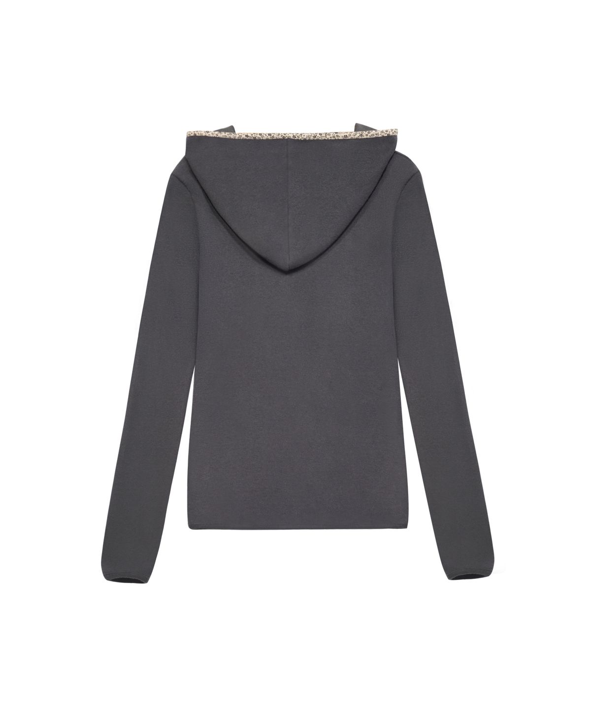 미레코(MIRECO) FLOWER PATCH HOODIE LONG SLEEVE CHARCOAL