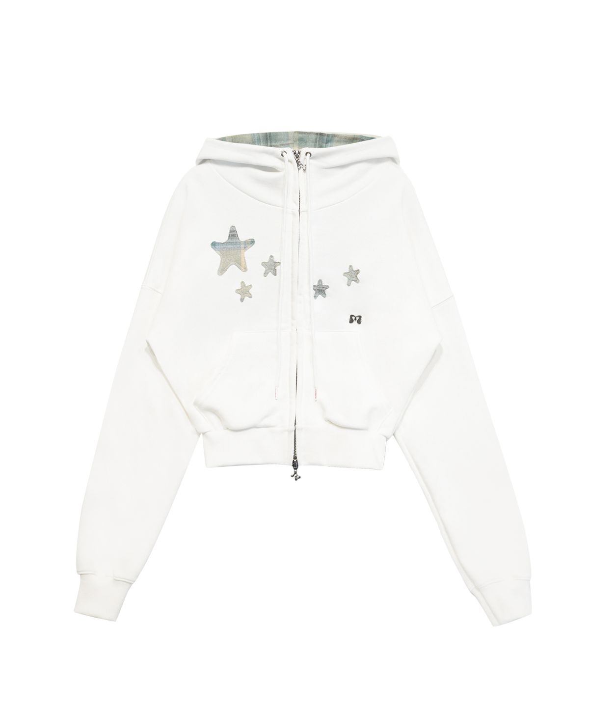 미레코(MIRECO) CONTRAST PATCH ZIP-UP IVORY