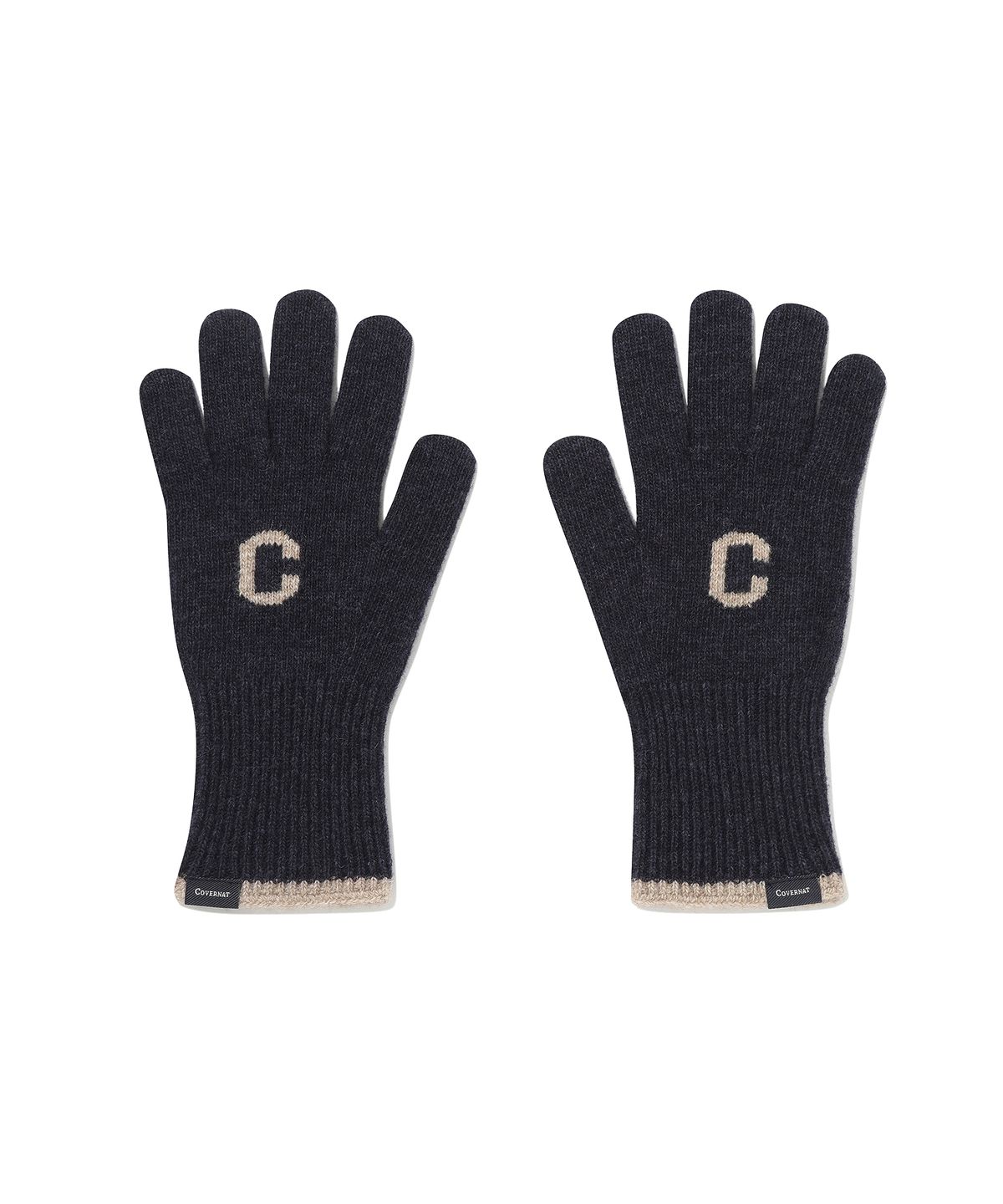 커버낫(COVERNAT) C로고 램스울 글러브 Melange Navy