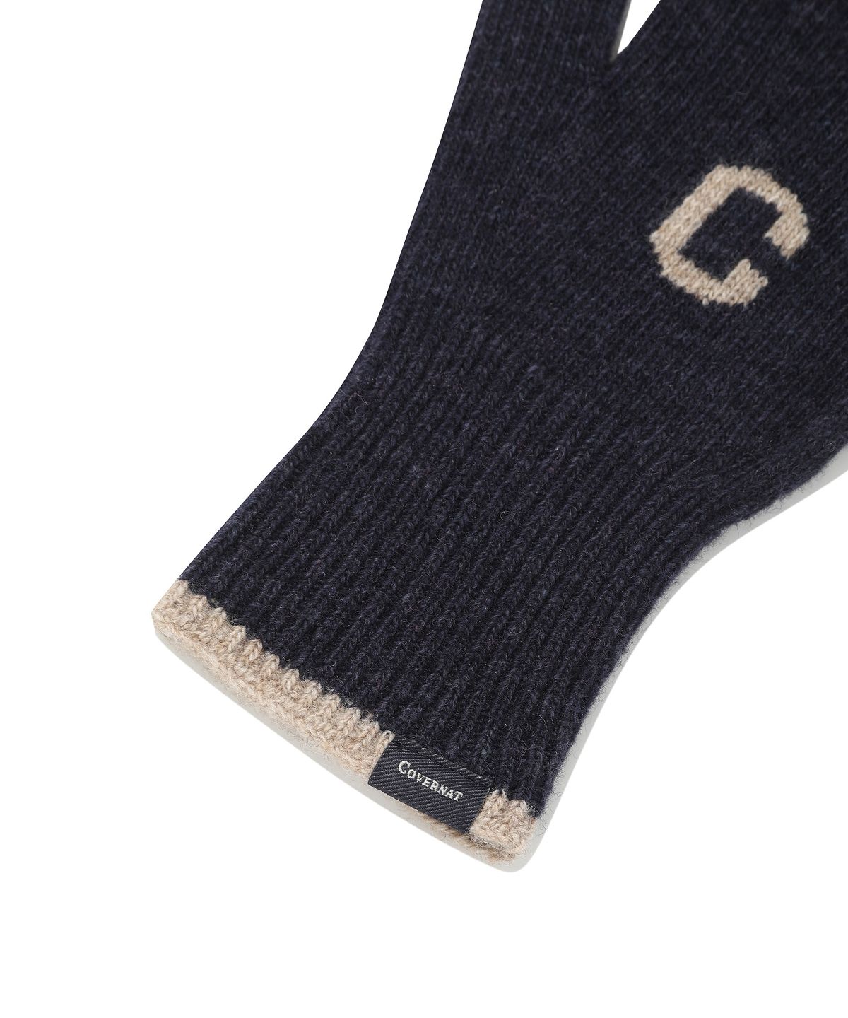 커버낫(COVERNAT) C로고 램스울 글러브 Melange Navy