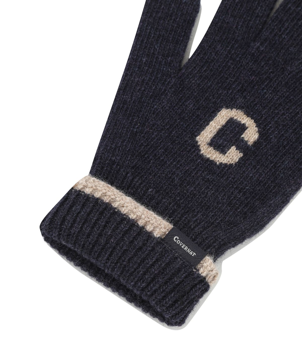 커버낫(COVERNAT) C로고 램스울 글러브 Melange Navy