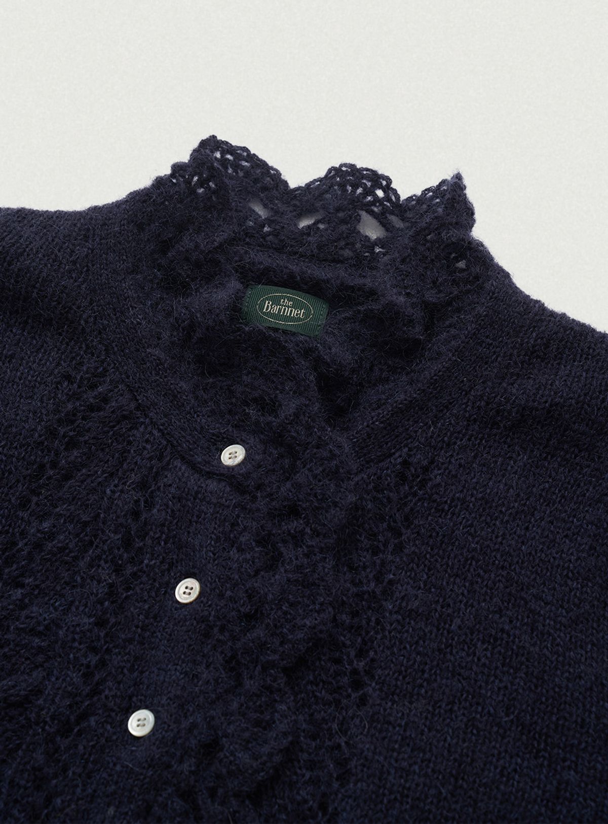 더바넷(THEBARNNET) Hale Frill Mohair Cardigan_Navy