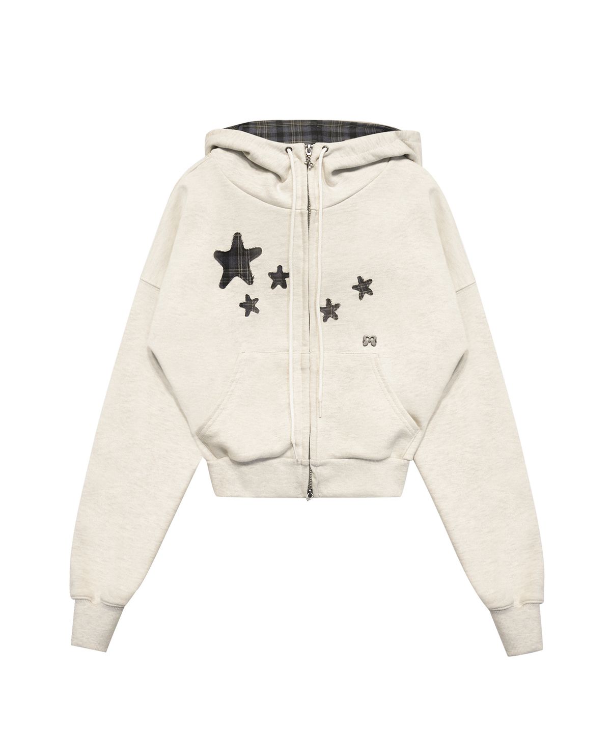 미레코(MIRECO) CONTRAST PATCH ZIP-UP OATMEAL