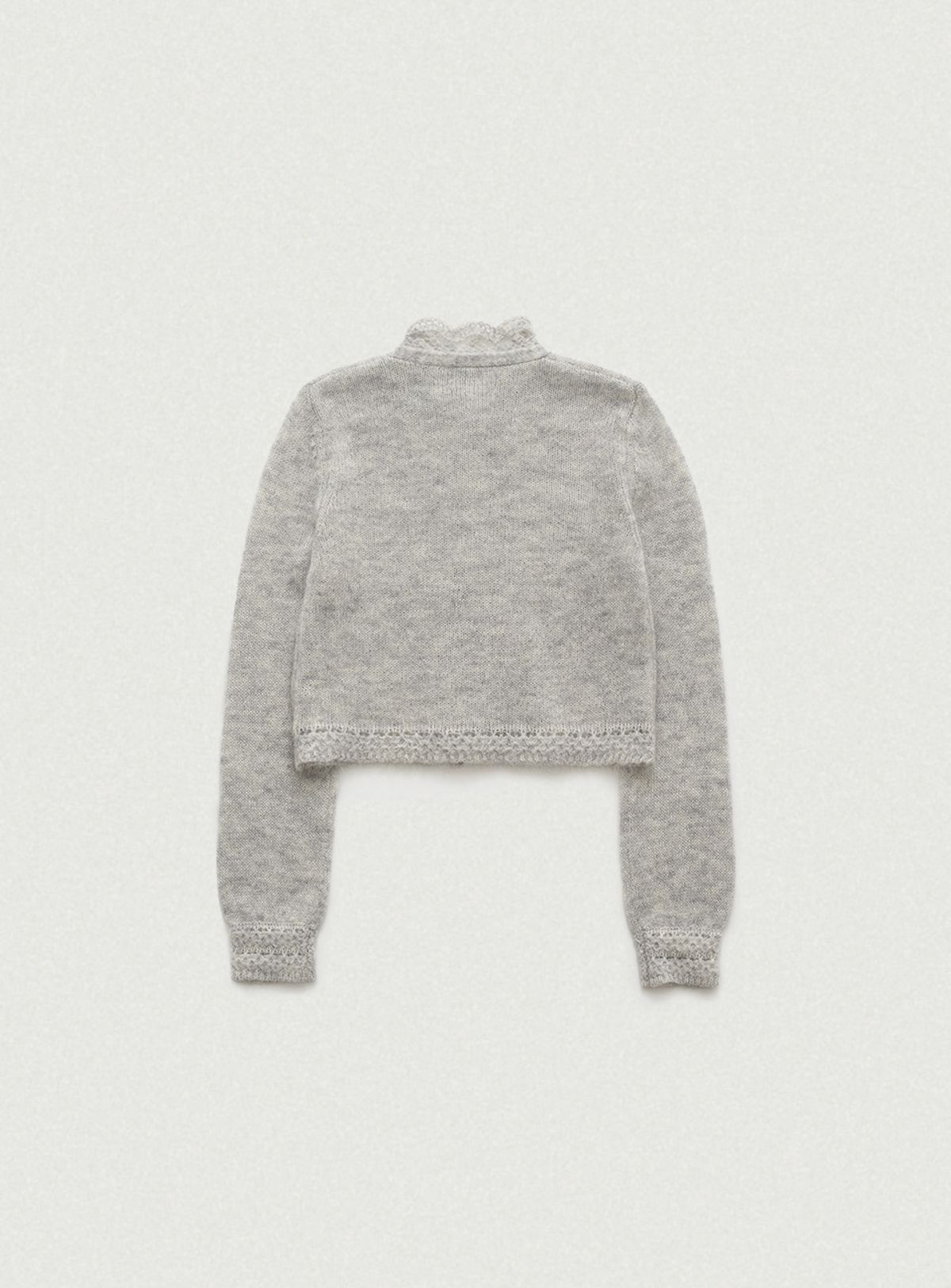 더바넷(THEBARNNET) Hale Frill Mohair Cardigan_Light Grey