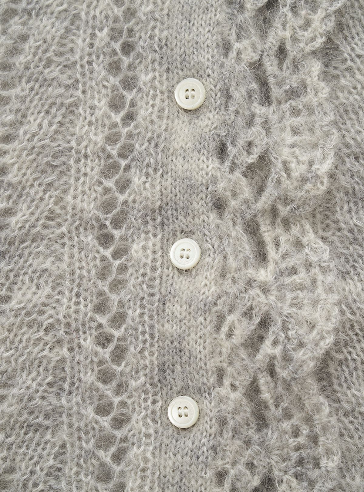 더바넷(THEBARNNET) Hale Frill Mohair Cardigan_Light Grey