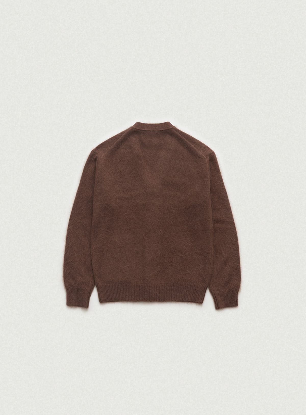 더바넷(THEBARNNET) Fuzzy V-neck Knit Cardigan_Brown