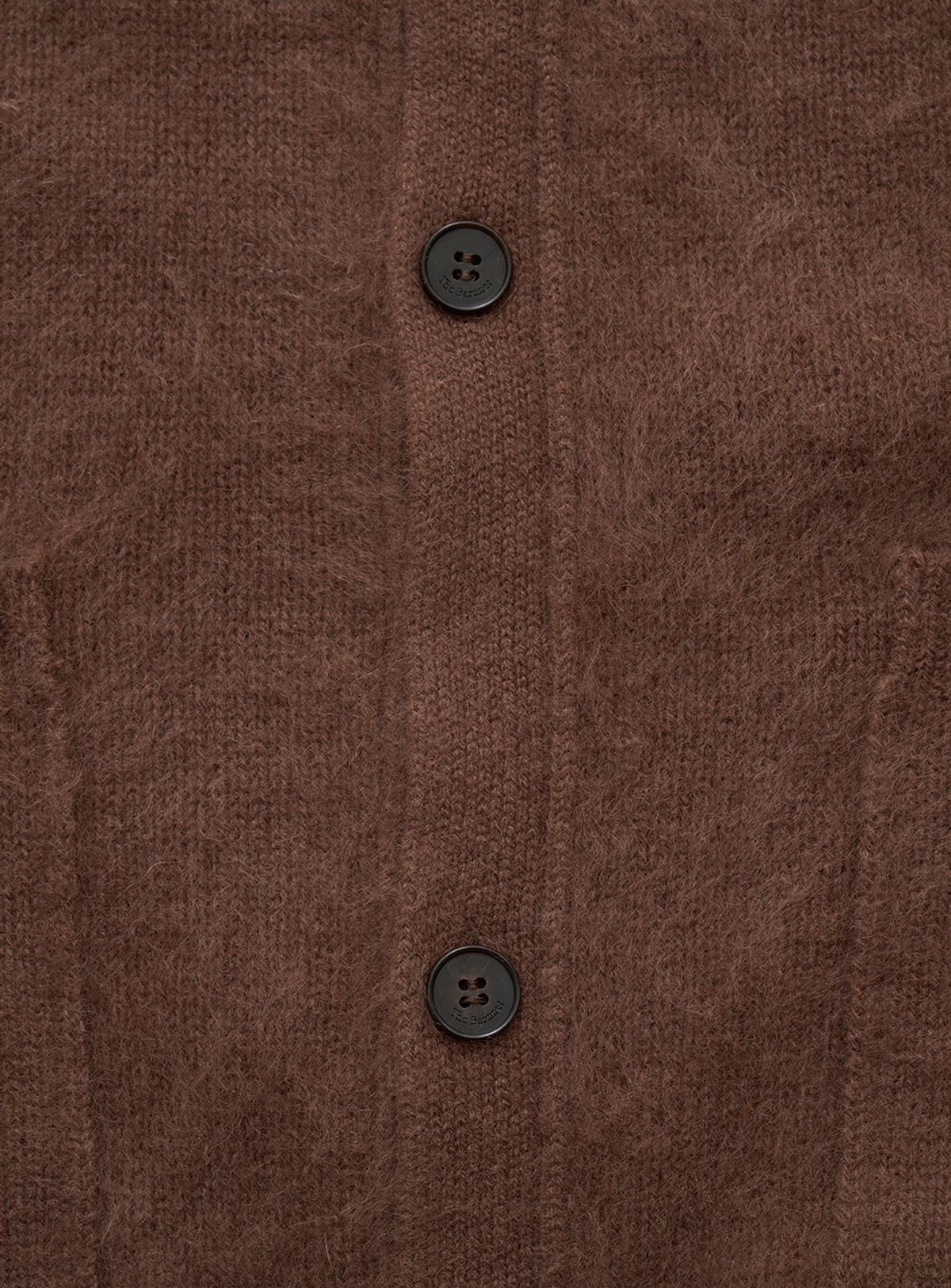 더바넷(THEBARNNET) Fuzzy V-neck Knit Cardigan_Brown