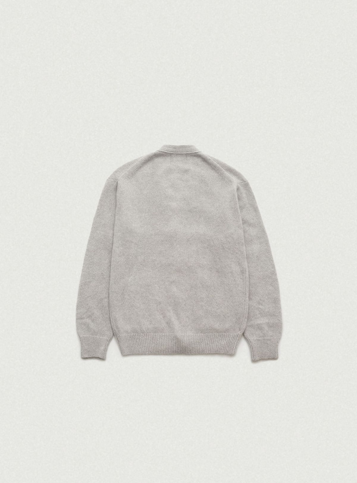 더바넷(THEBARNNET) Fuzzy V-neck Knit Cardigan_Melange Grey
