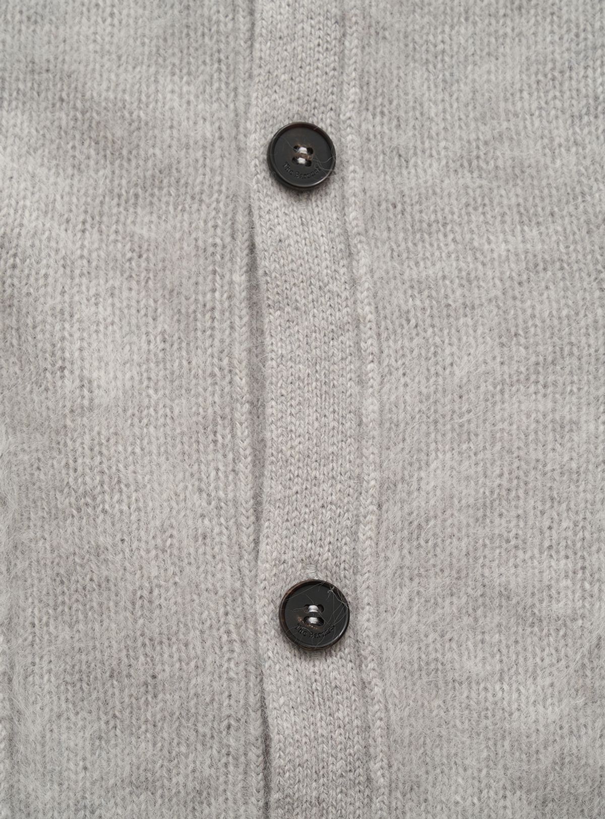 더바넷(THEBARNNET) Fuzzy V-neck Knit Cardigan_Melange Grey
