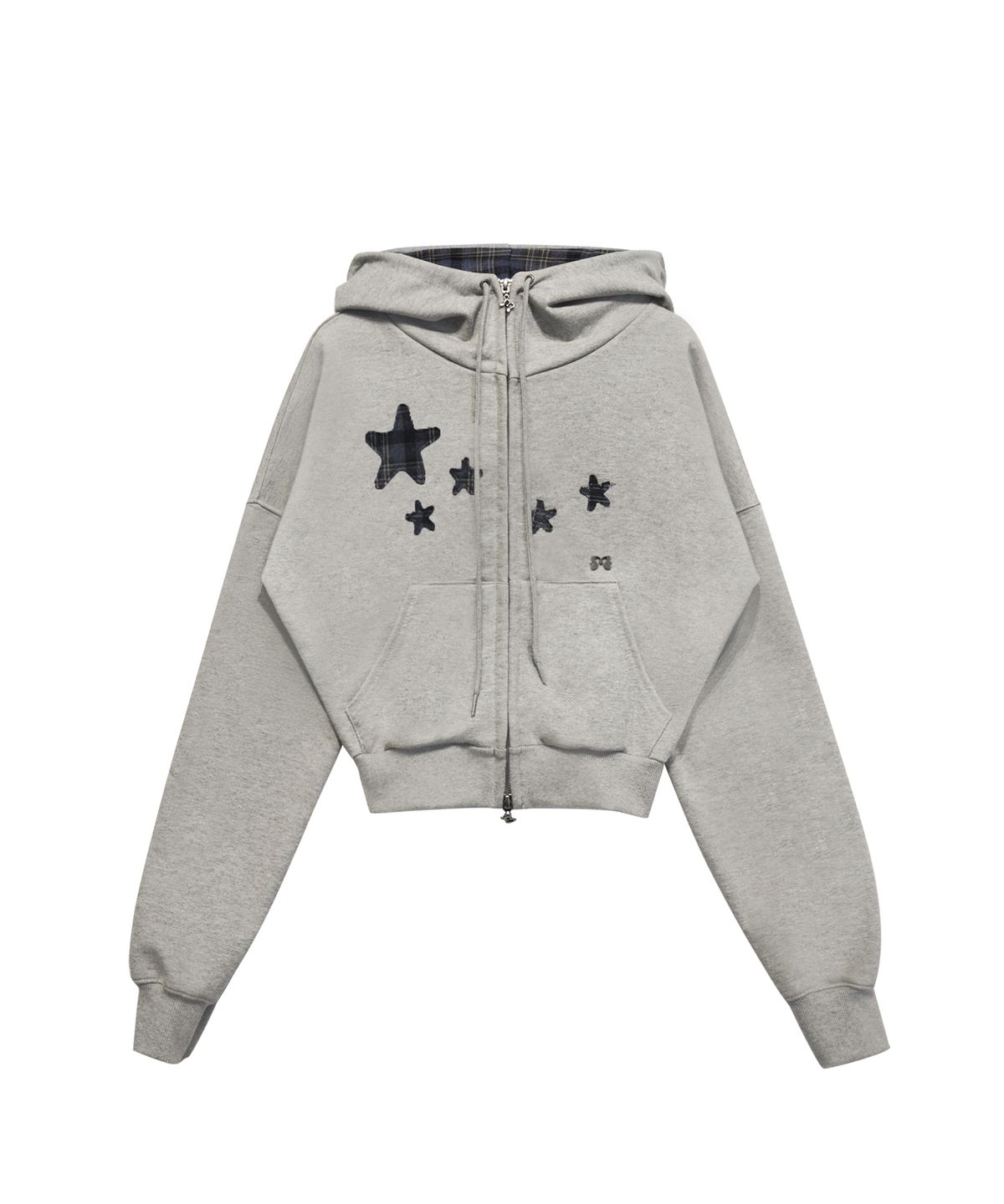 미레코(MIRECO) CONTRAST PATCH ZIP-UP GREY