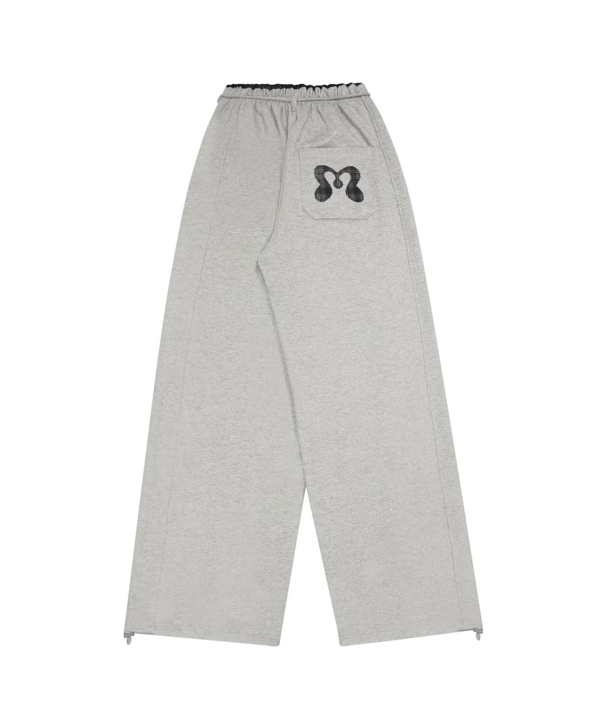 미레코(MIRECO) CHECK CONTRAST SWEAT PT GREY
