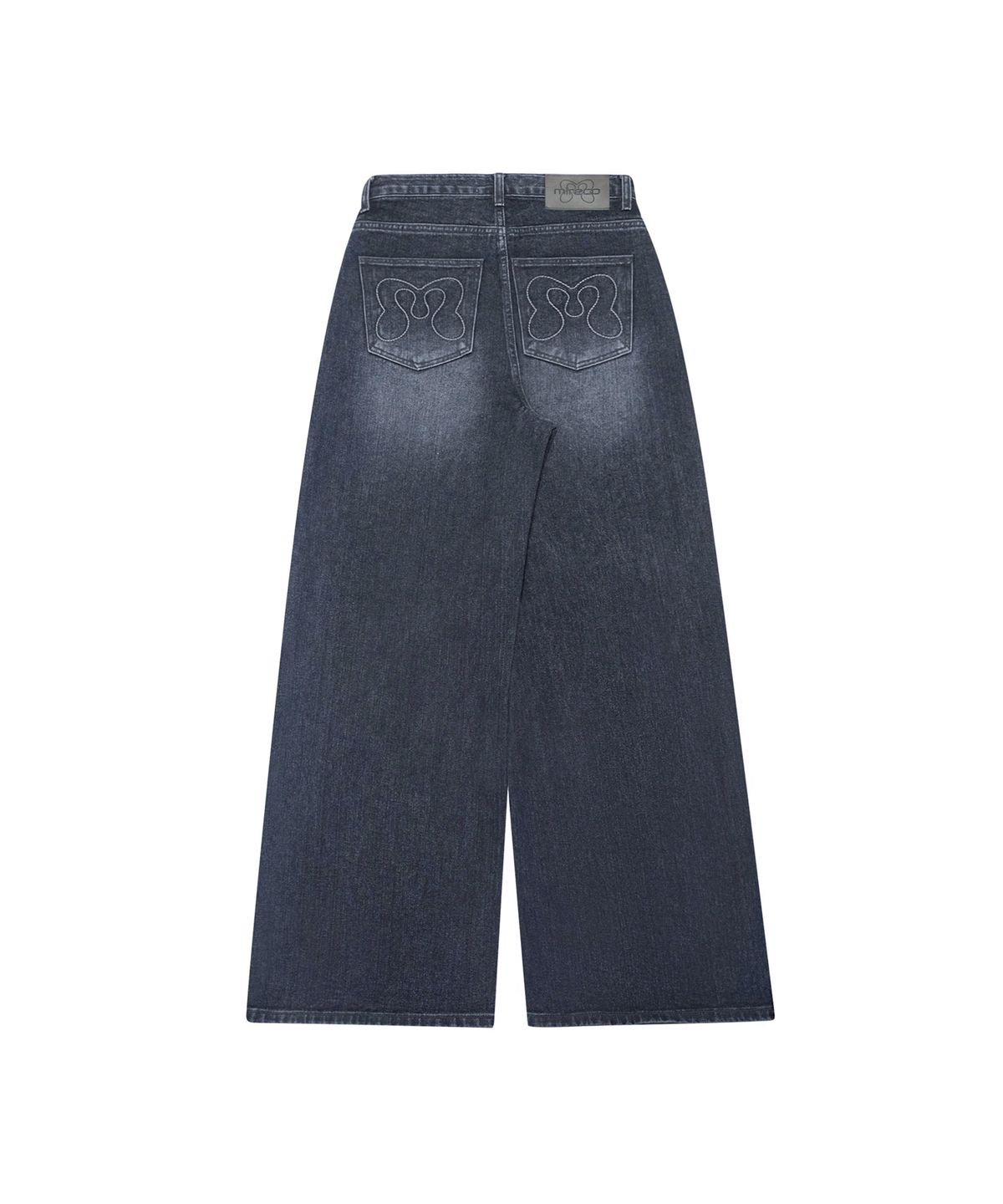 미레코(MIRECO) STITCH LINE WIDE DENIM PT DARK NAVY
