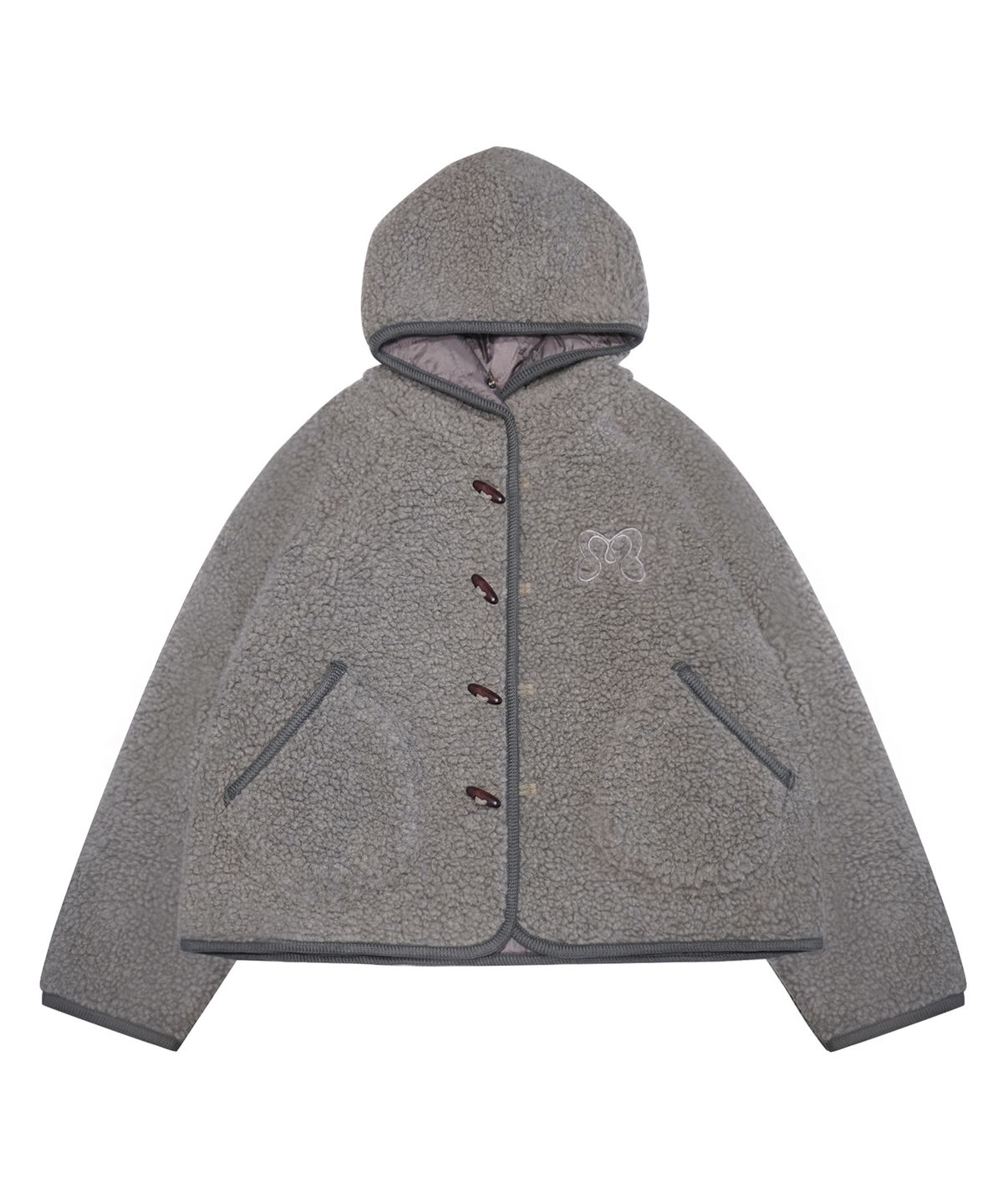 미레코(MIRECO) DUFFLE HOOD SHORT JK CHARCOAL