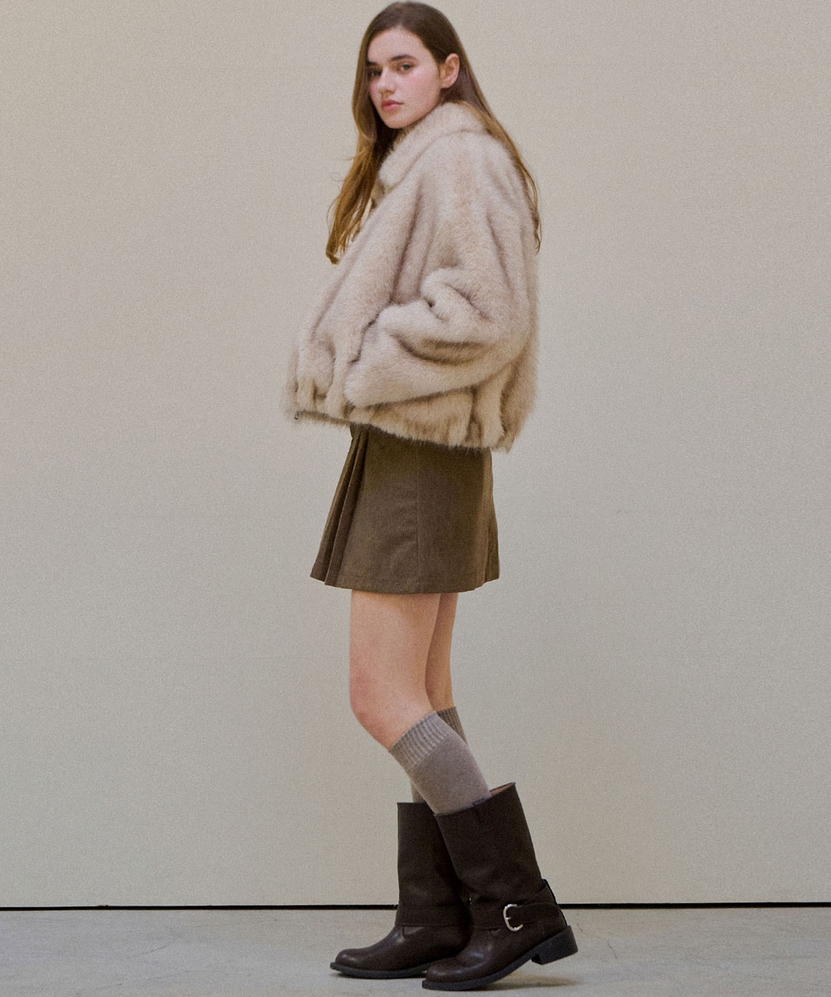 슬로우롤리(SLOWLOLLI) Winter corduroy mini skirt_3 Colors