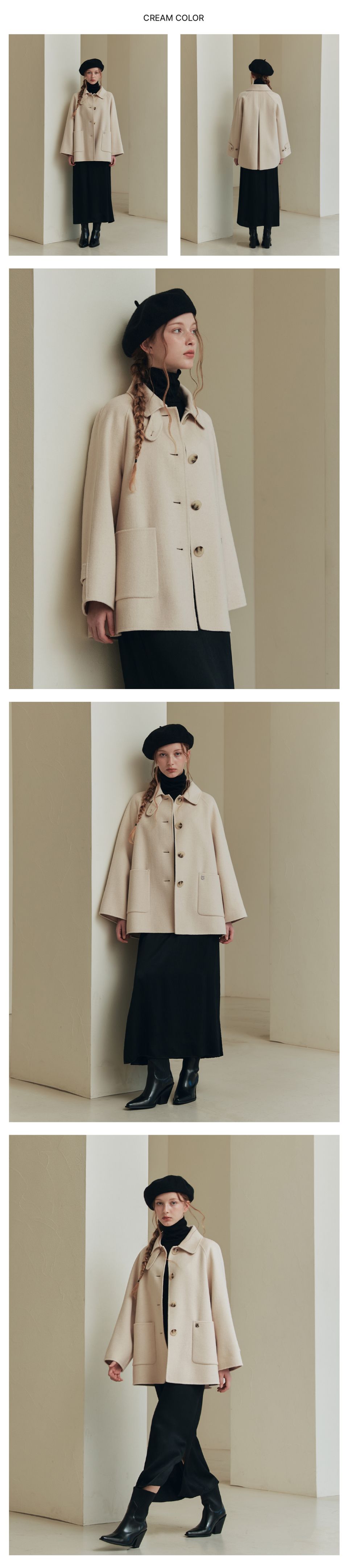 【新品タグ付き】OHOTORO＊Brushed Wool Half Coat MUSINSA公式 | ZERO STREET [6 Colors] Handmade A-Line Wool Half Coat