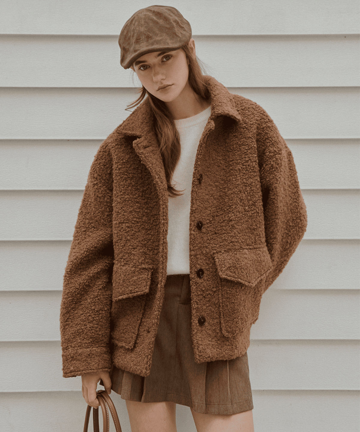 슬로우롤리(SLOWLOLLI) Soft breeze boucle coat_2 Colors