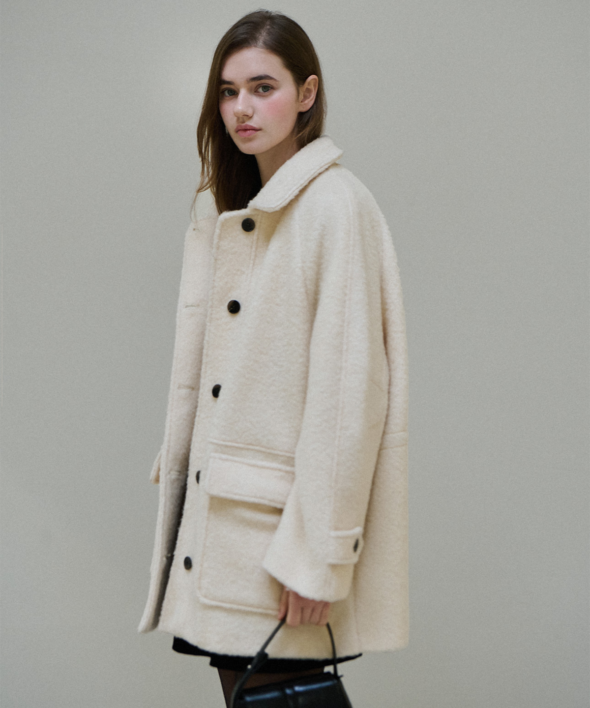 슬로우롤리(SLOWLOLLI) Fluffy mood boucle coat_3 Colors