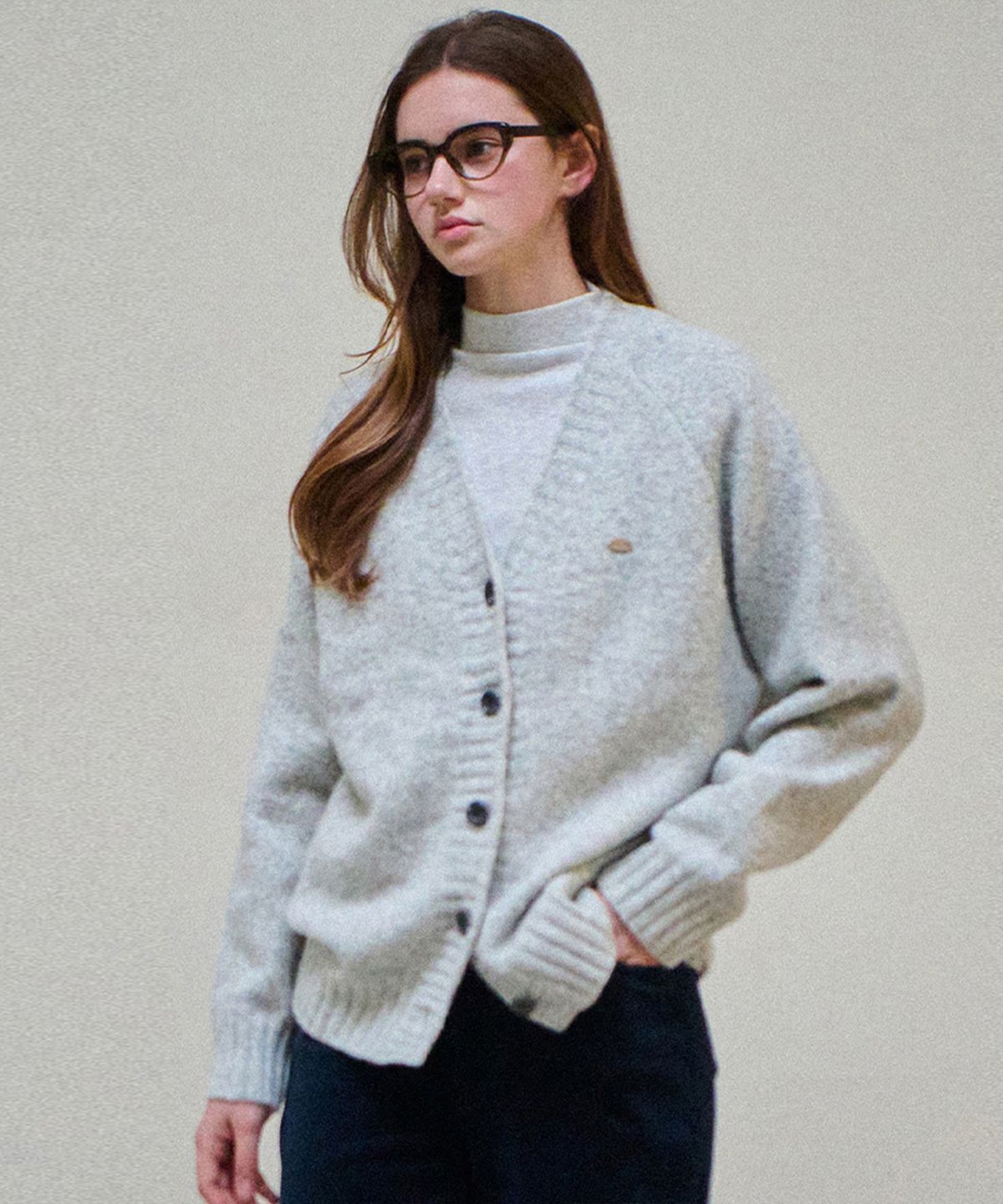 슬로우롤리(SLOWLOLLI) Comfort wool knit cardigan_4 Colors