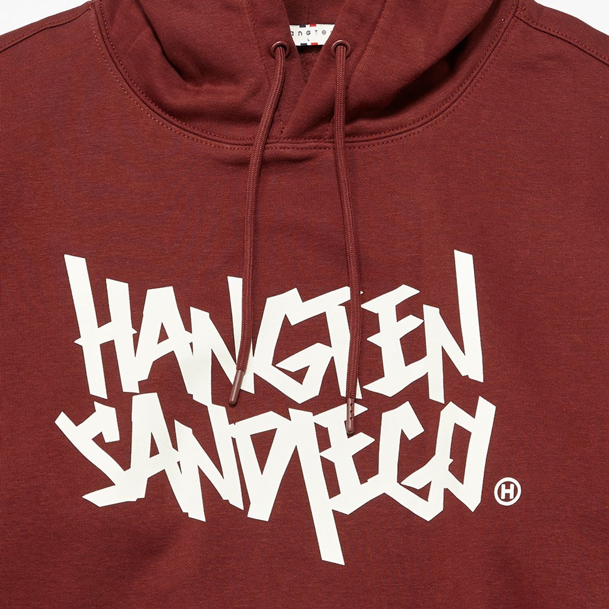 행텐(HANGTEN) 공용 백 브러쉬 그래피티 로고 후드티셔츠_476(10540-031-812-12)