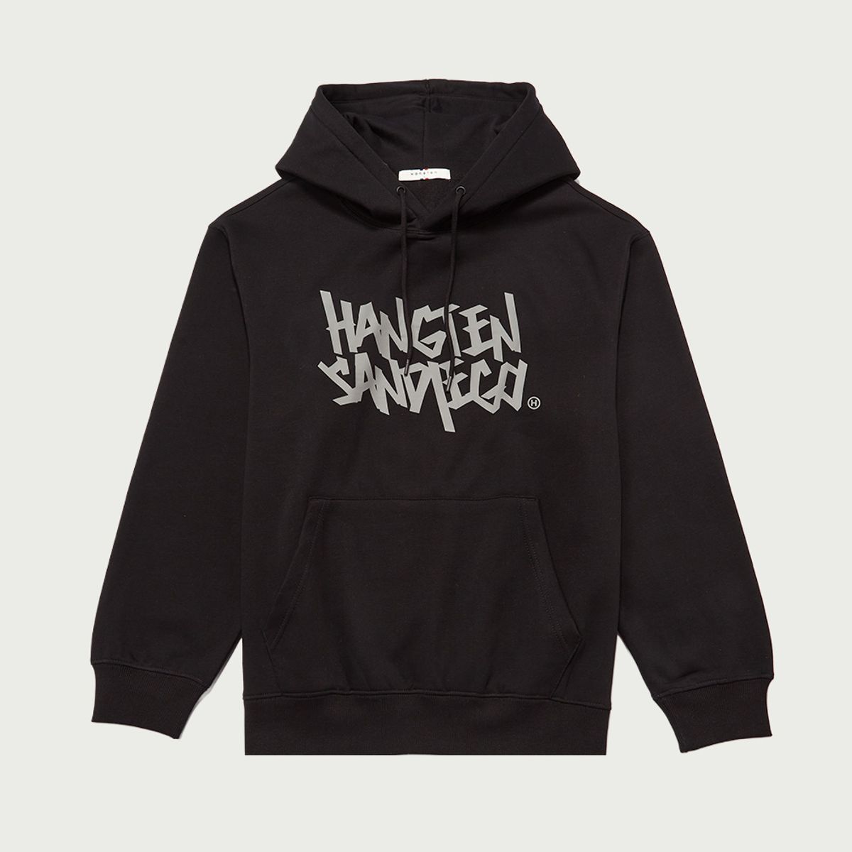행텐(HANGTEN) 공용 백 브러쉬 그래피티 로고 후드티셔츠_100(10540-031-812-12)