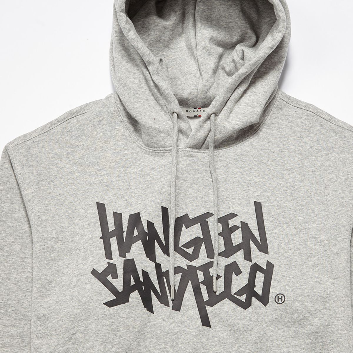 행텐(HANGTEN) 공용 백 브러쉬 그래피티 로고 후드티셔츠_055(10540-031-812-12)