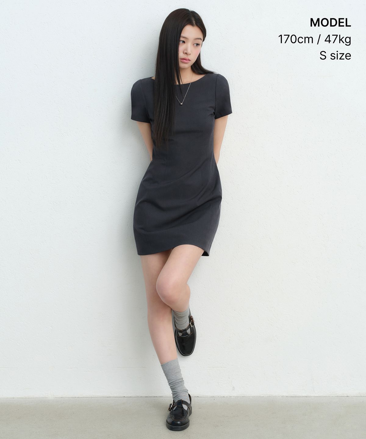 무신사 스탠다드 우먼(MUSINSA STANDARD WOMAN) 우먼즈 포멀 미니 드레스 [그레이]