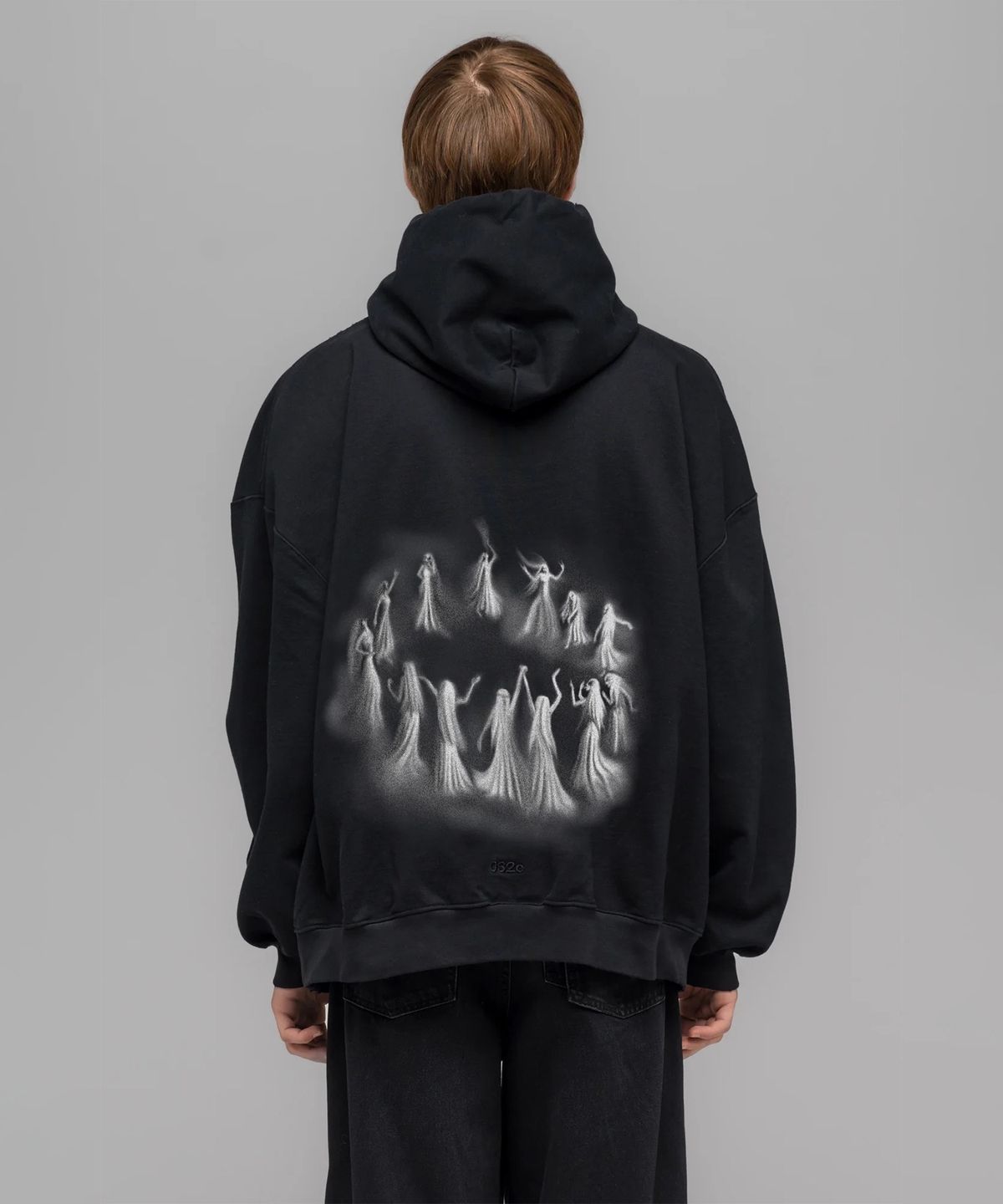 032씨(032C) (U) 헨젤 앤 그레텔 오버사이즈드 후디 워시드 블랙 HANSEL AND GRETEL OVERSIZED HOODIE WASHED BLACK