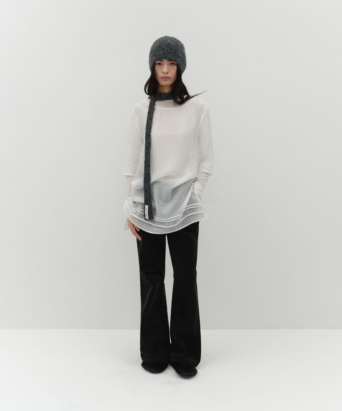 로우타이드(LOW TIDE) CORDUROY BOOTCUT PANTS [BLACK]