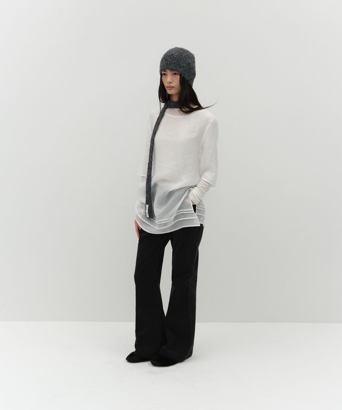 로우타이드(LOW TIDE) CORDUROY BOOTCUT PANTS [BLACK]