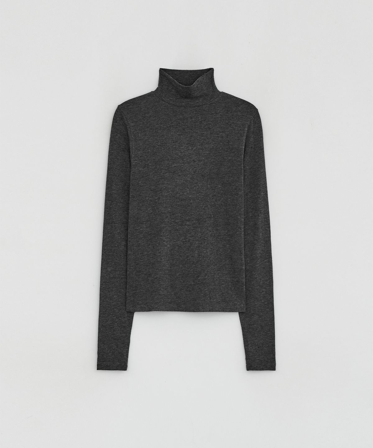 로우타이드(LOW TIDE) ANGORA TURTLENECK WARMER TOP [CHARCOAL]
