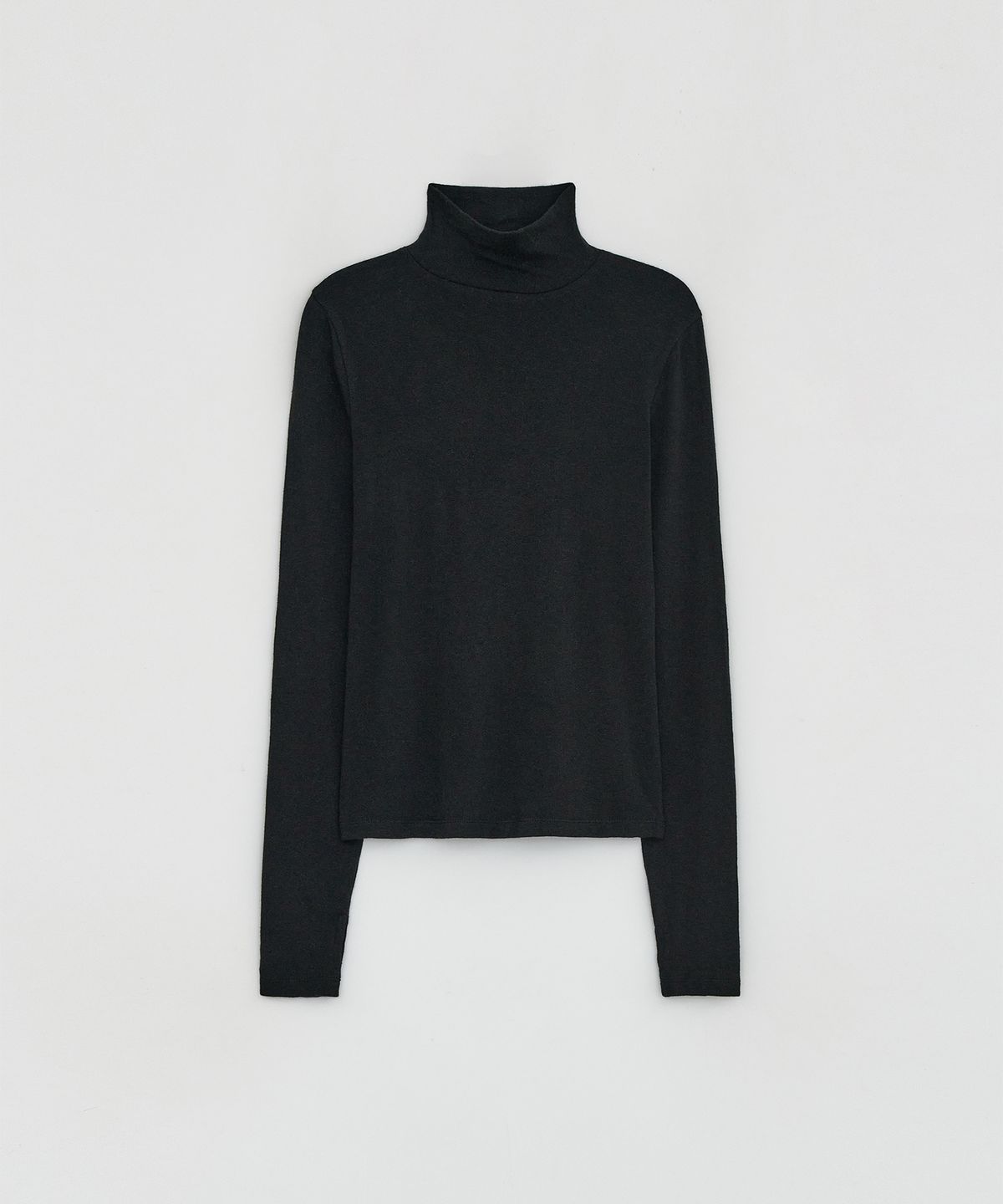 로우타이드(LOW TIDE) ANGORA TURTLENECK WARMER TOP [BLACK]