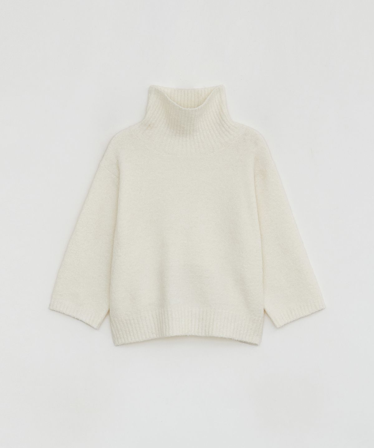 로우타이드(LOW TIDE) BOUCLE TURTLENECK KNIT [IVORY]